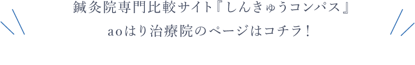 鍼灸コンパス10選/11選8年連続受賞